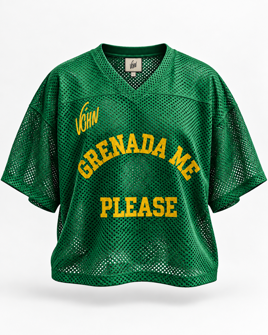Jabaholic “Grenada Me Please” Mesh Jersey — Green/Gold
